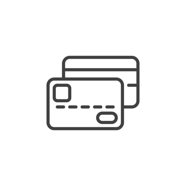 Icono de línea de tarjeta de crédito — Vector de stock