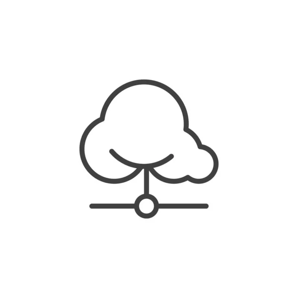 Cloud computing server line icon — Archivo Imágenes Vectoriales