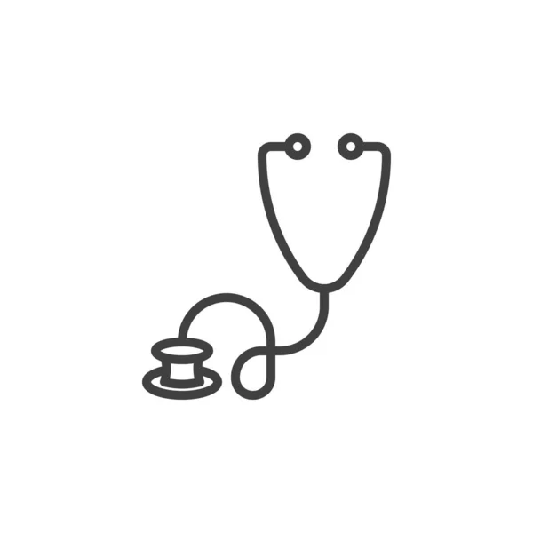 Medicinsk stetoskop linje ikon — Stock vektor