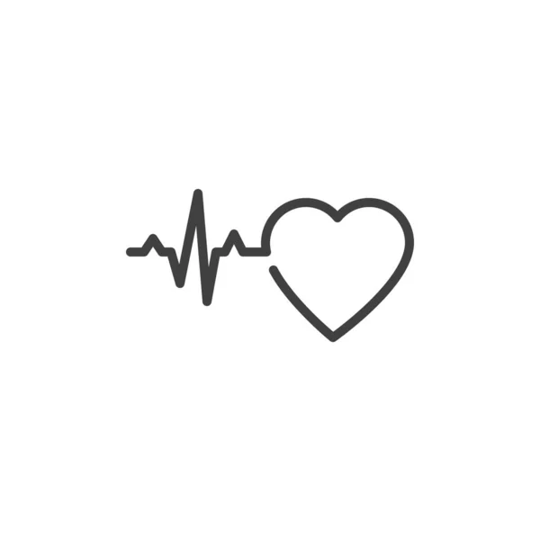 Heartbeat line icon — Stock Vector