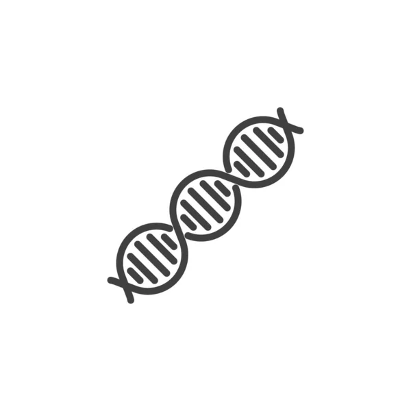 Піктограма лінії структури ДНК — стоковий вектор