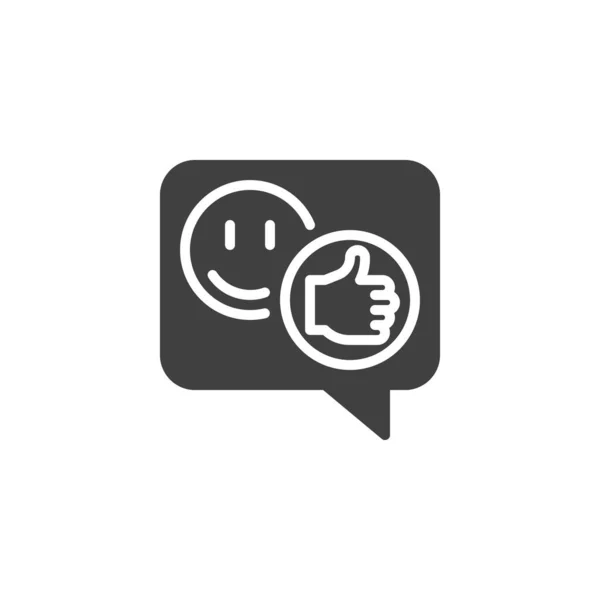 Revisão do cliente, ícone de vetor de feedback — Vetor de Stock