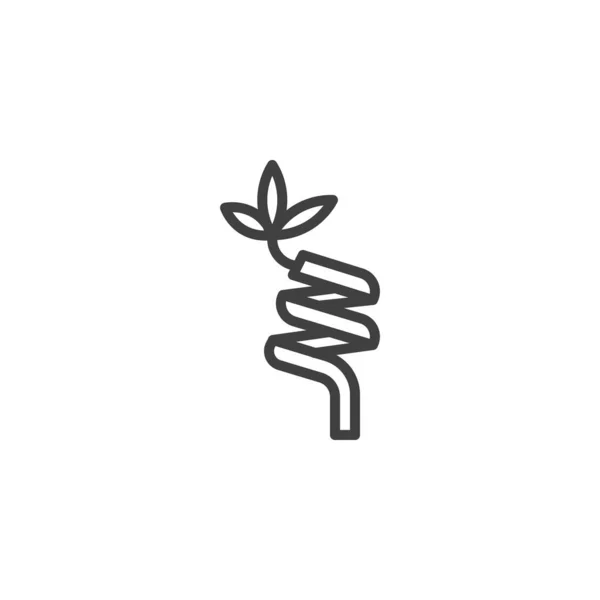 Spa bambu linje ikon — Stock vektor