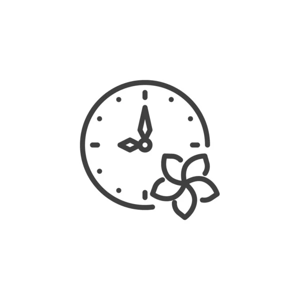 Spa behandlingar tidslinje ikon — Stock vektor