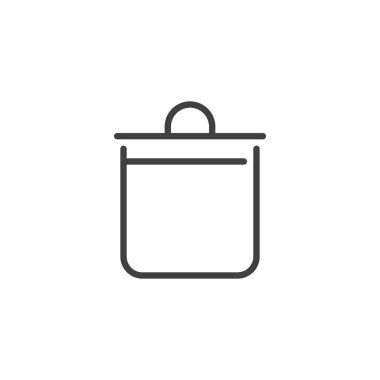 Alışveriş poşeti çizgisi simgesi