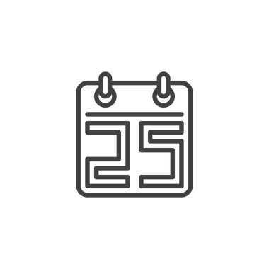 Noel takvim çizelgesi simgesi