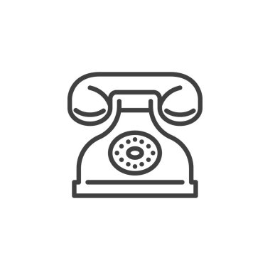 Retro telefon satırı simgesi