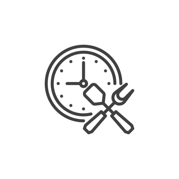 Icono de línea de tiempo de cocina — Vector de stock