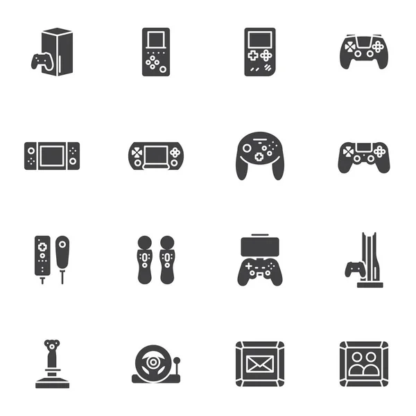 Video game vector pictogrammen ingesteld — Stockvector