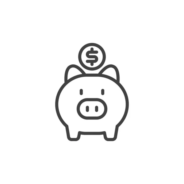 Money savings line icon — Stock Vector