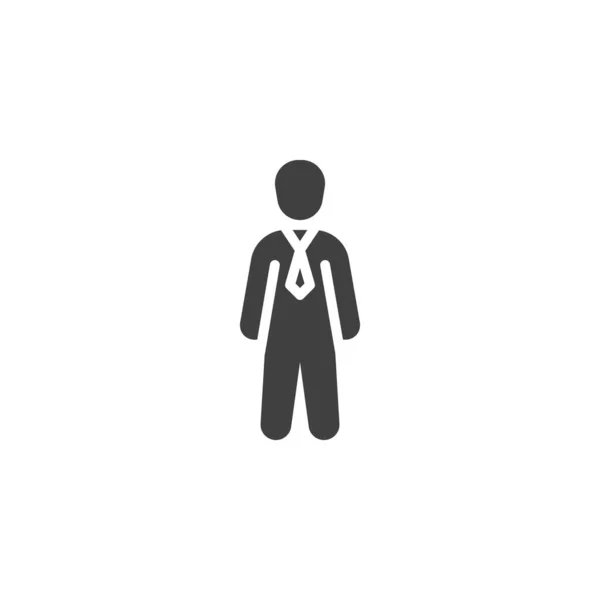 Podnikatel s ikonou vektoru kravaty — Stockový vektor