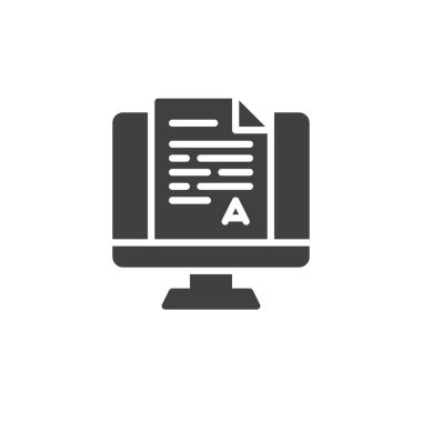 Çevrimiçi test sonucu vektör simgesi