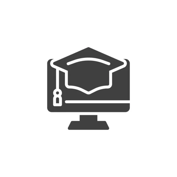 E-lärande, vektorikon för online-utbildning — Stock vektor