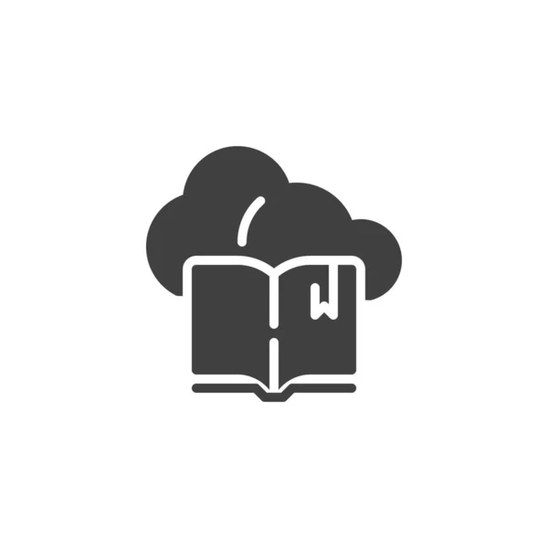 E-libro nube vector icono — Archivo Imágenes Vectoriales