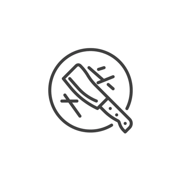 Konyhai kés és vágódeszka ikon — Stock Vector