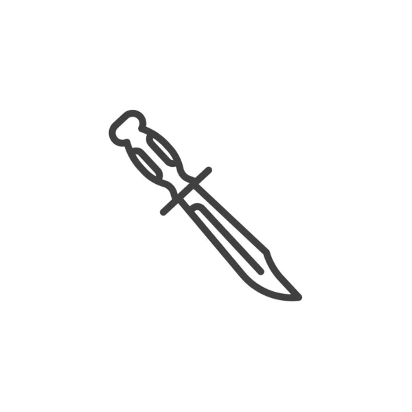 Значок лінії військового ножа — стоковий вектор