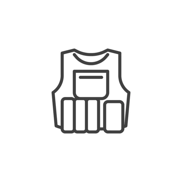 Ikona neprůstřelné vesty — Stockový vektor