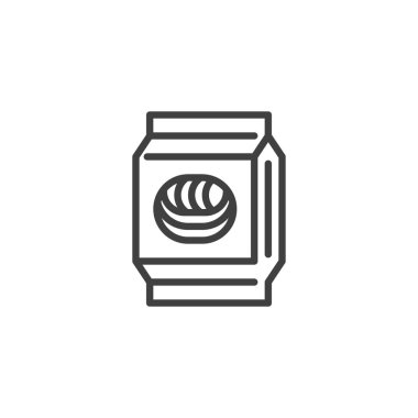 Wok box line icon vector
