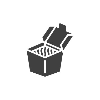 Chinese noodles box vector icon vector