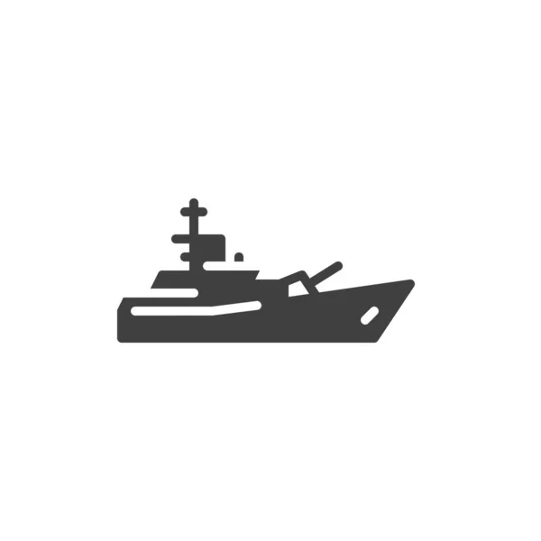 Katonai csatahajó vektor ikon — Stock Vector