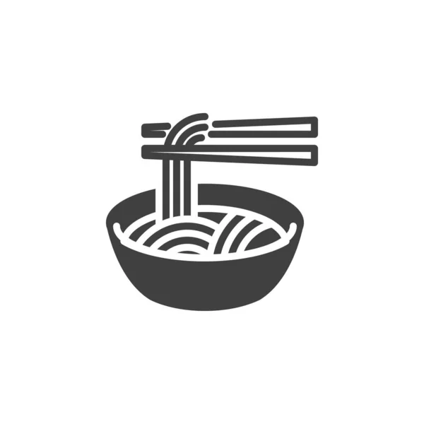 Векторная иконка лапши и палочек для еды — стоковый вектор