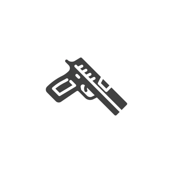 Pistolet, ikona wektora pistoletu — Wektor stockowy