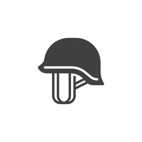 Casco militare icona vettoriale — Vettoriale Stock