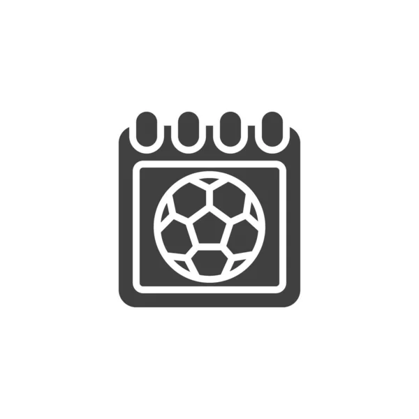 Calendrier de football icône vectorielle rappel — Image vectorielle