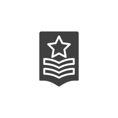 Askeri rütbe vektör simgesi