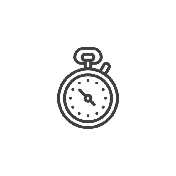 Chronomètre icône de la ligne de temps — Image vectorielle
