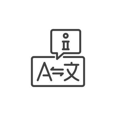 Dil çevirmeni bilgi satırı simgesi