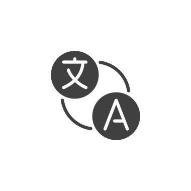 Yabancı dil çeviri vektör simgesi