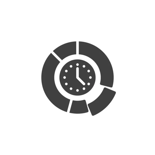 Vektorsymbol für Zeitmanagement-Diagramm — Stockvektor