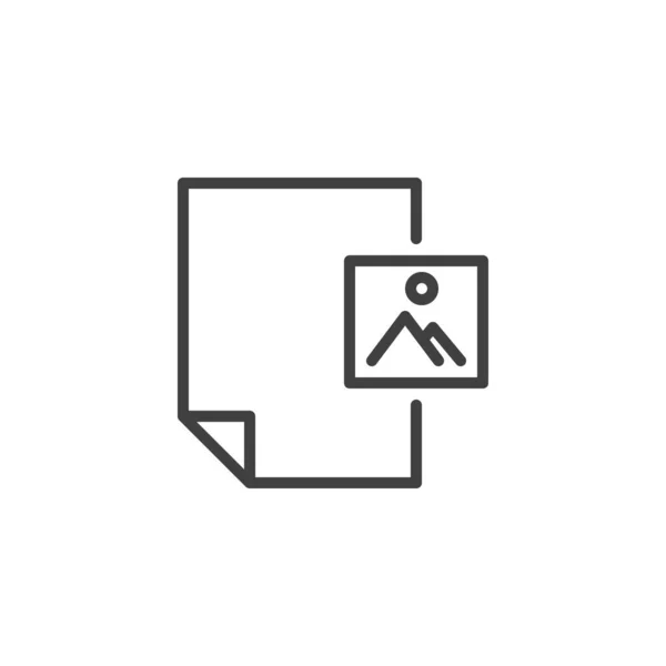 Multimedia file line icon — Stock Vector