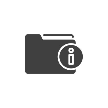 Dosya dizin bilgi vektör simgesi