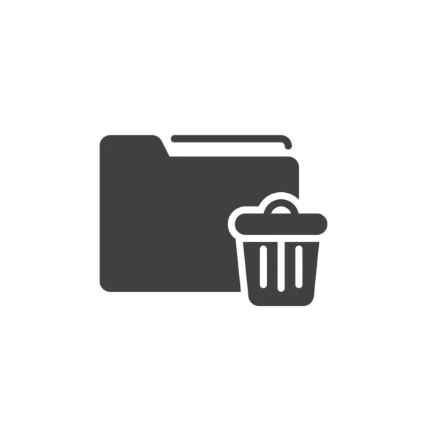 Eliminar icono de vector de archivo de carpeta — Vector de stock