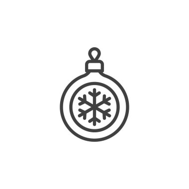 Kar tanesi çizgisi simgesi olan Noel balosu
