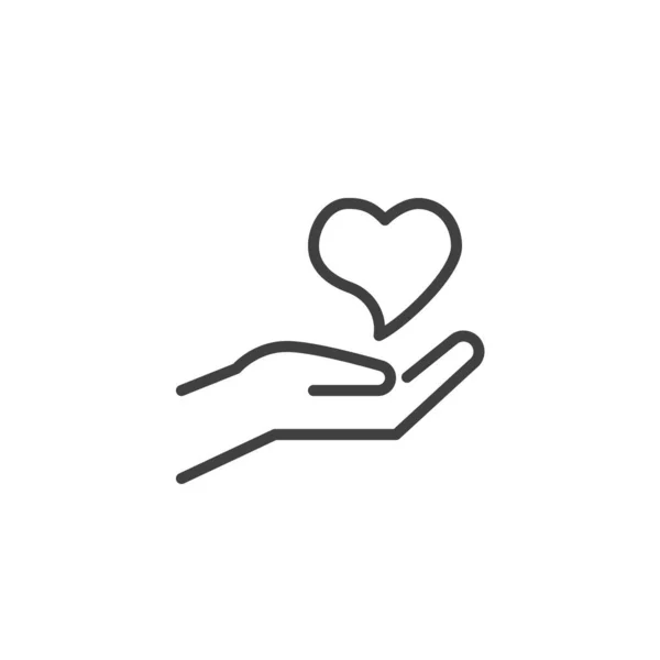 Giving Love line icon — Stock Vector