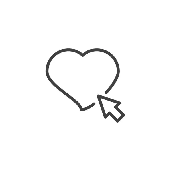 Som en ikon på en hjärtlinje — Stock vektor