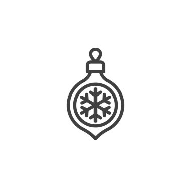 Xmas ağaç oyuncak çizgisi simgesi