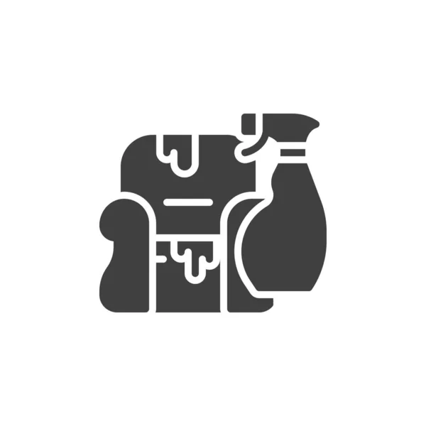 Ikona wektora detergentu do czyszczenia mebli — Wektor stockowy
