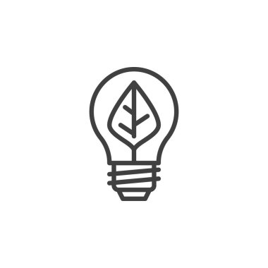 Sürdürülebilir enerji çizgisi simgesi