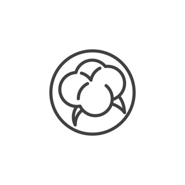 Organik Pamuk çizgisi simgesi