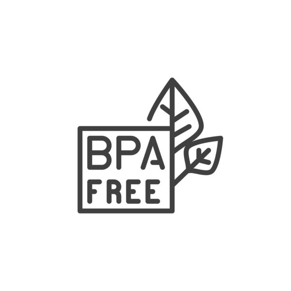 BPA free products line icon