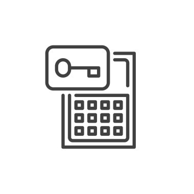 Akıllı kilit anahtar satırı simgesi