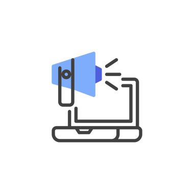 Çevrimiçi pazarlama satırı simgesi