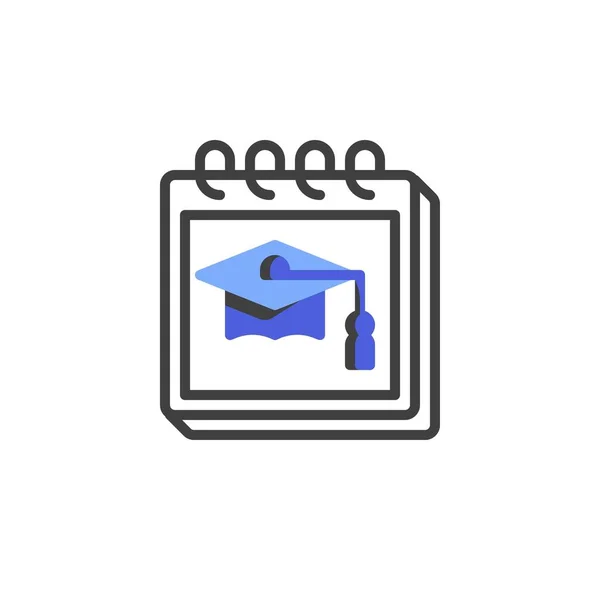 Graduación línea de programación icono — Archivo Imágenes Vectoriales