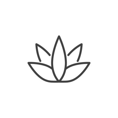 Spa lotus çizgisi simgesi