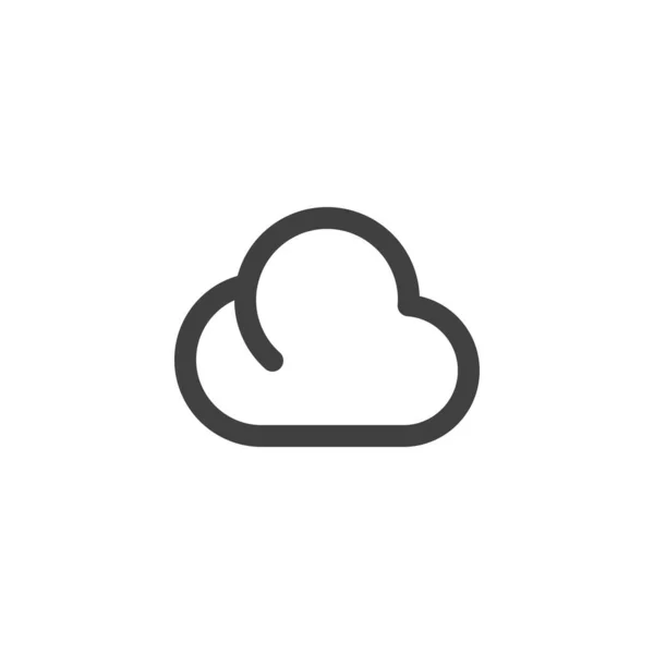 구름 라인 아이콘 — 스톡 벡터