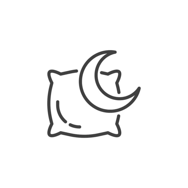 Symbol für Kissen und Halbmond — Stockvektor